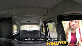 FakeTaxi - Csöcsös világos szőke fenékbe dugva