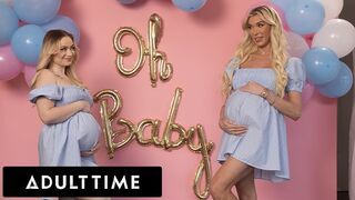 Kívánatos terhes barinők hármasban: Rylee Blake és Aubrey Kate kettyintenek egy hűtlen férjjel!